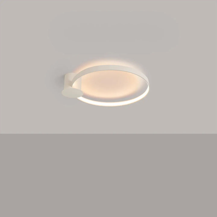 Luminaire plafonnier collection rio design moderne en beige avec anneau lumineux et éclairage ambiant doux