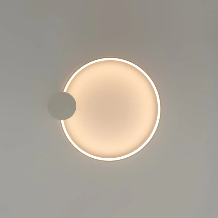 Luminaire plafonnier collection rio design moderne avec cadre blanc et lumière chaude beige 3000k minimaliste