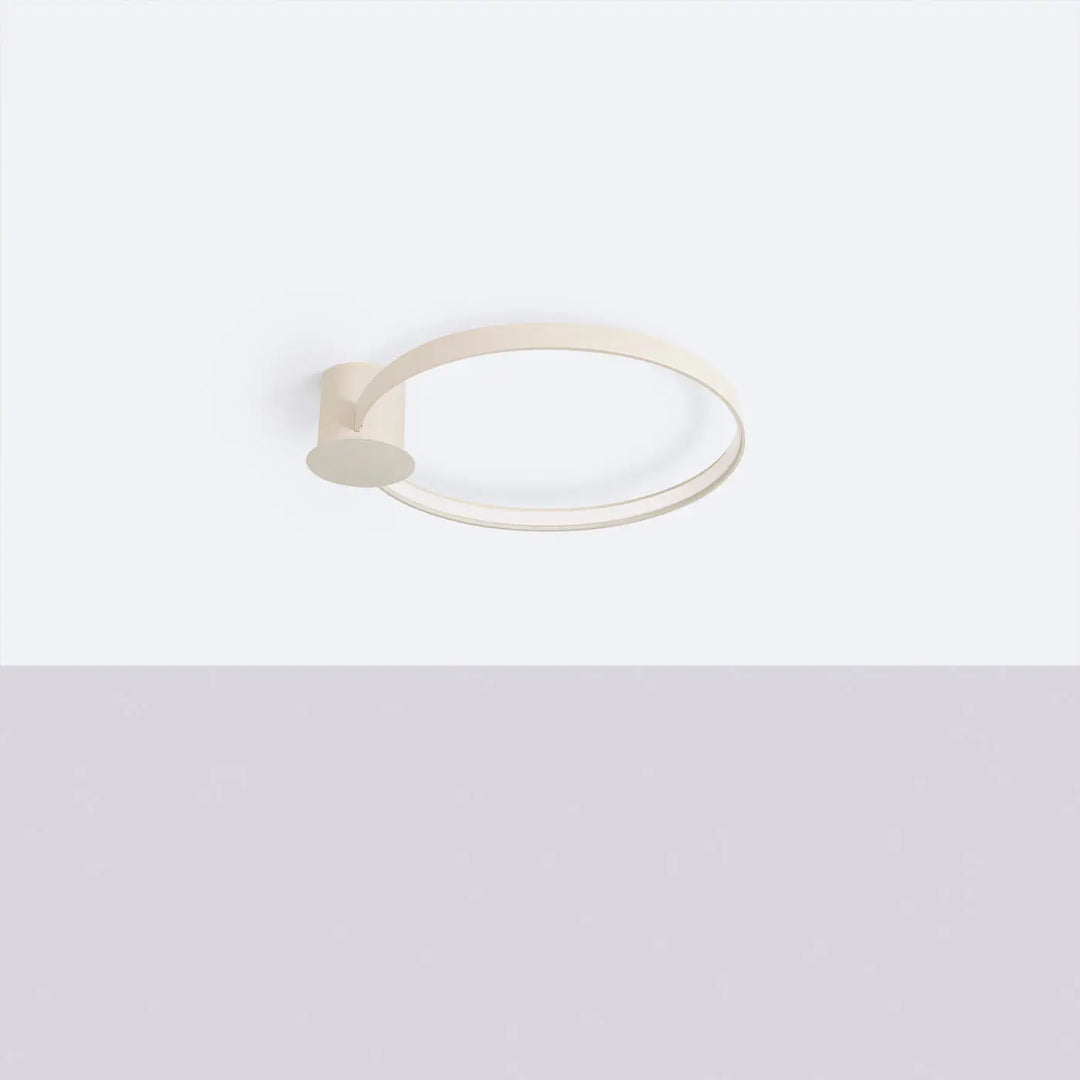 Luminaire plafonnier collection rio design moderne avec finition beige mat et lignes épurées minimalistes