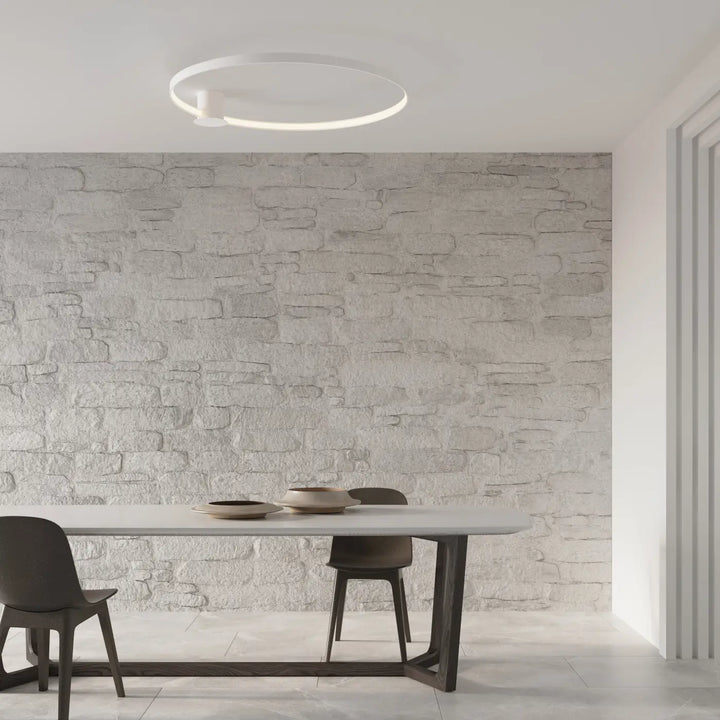 Luminaire plafonnier rio 55 blanc design unique avec modules led pour éclairage moderne et élégant