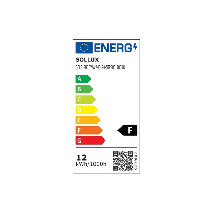 Étiquette énergétique sollux sels 2835ww240 24 sip20e pour luminaire plafonnier rio 55 modules led 3000k design unique