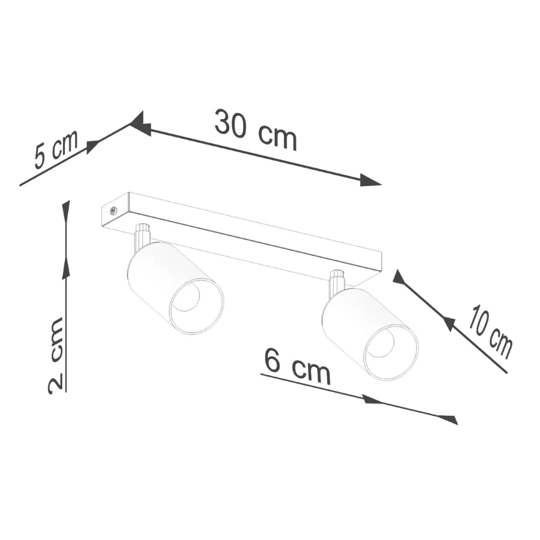 Luminaire plafonnier winx 2 noir et cuivre avec deux spots ajustables design lampe winx allie moderne