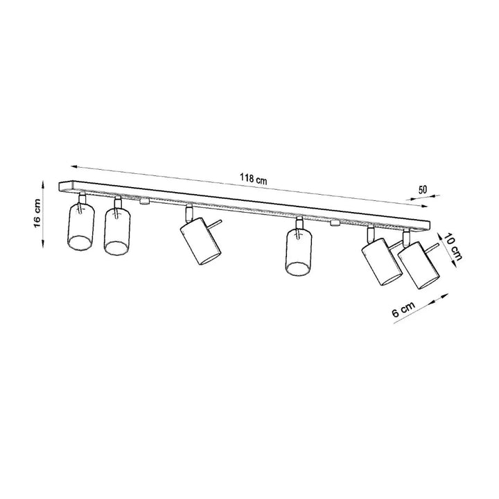 Luminaire plafonnier ring 6l gris avec cinq bras réglables et abat-jour en verre pour une atmosphère intérieure moderne