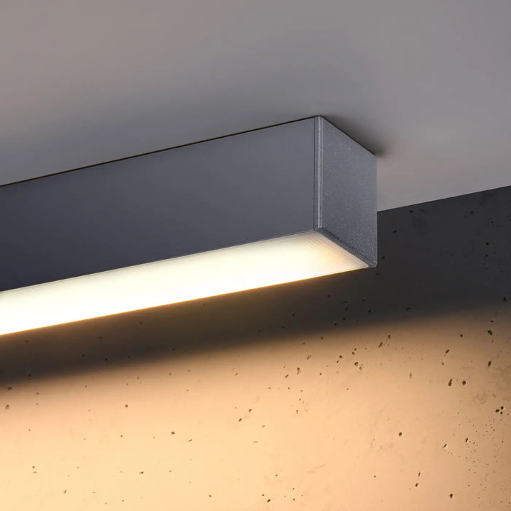Luminaire plafonnier pinne 200 gris avec module led et paramètres d’éclairage adapté pour bureau à domicile