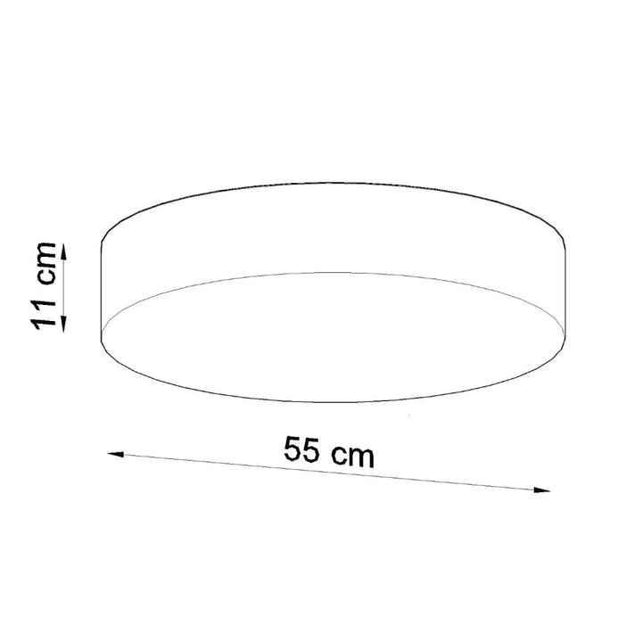 Luminaire plafonnier arena 55 gris rond minimaliste éclaire polyvalent avec forme riche et design moderne cylindrique
