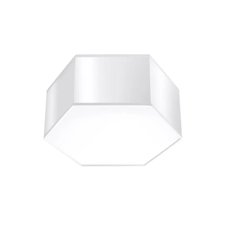 Luminaire plafonnier sunde 13 blanc avec formes géométriques hexagonales et finition mate moderne
