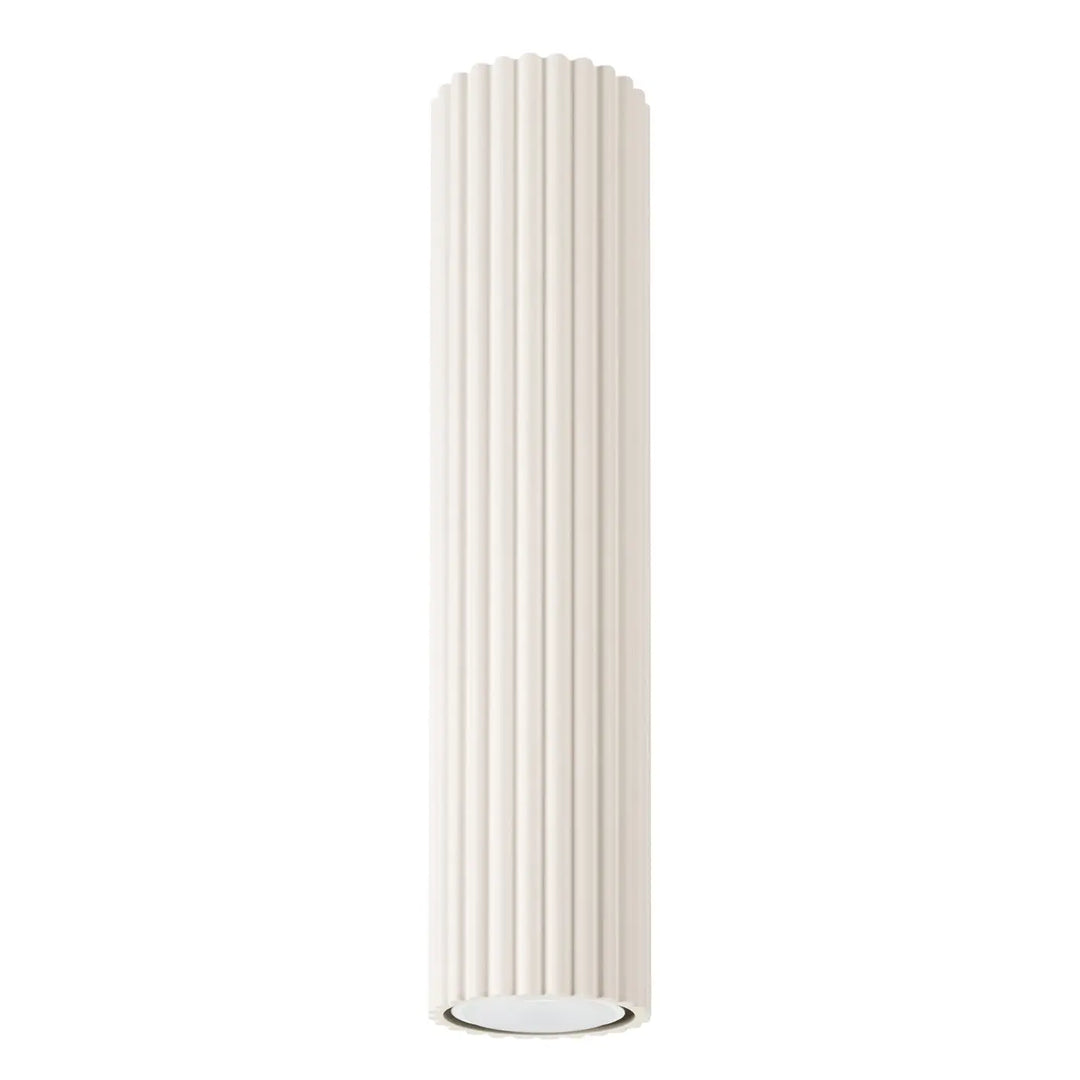 Luminaire plafonnier karbon 30 beige design minimaliste avec ampoules gu10 interchangeables et finition lisse
