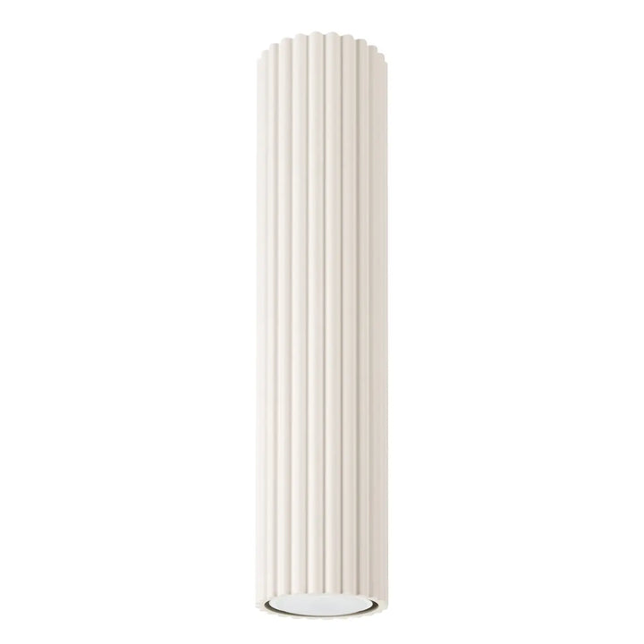 Luminaire plafonnier karbon 30 beige design minimaliste avec ampoules gu10 interchangeables et finition lisse