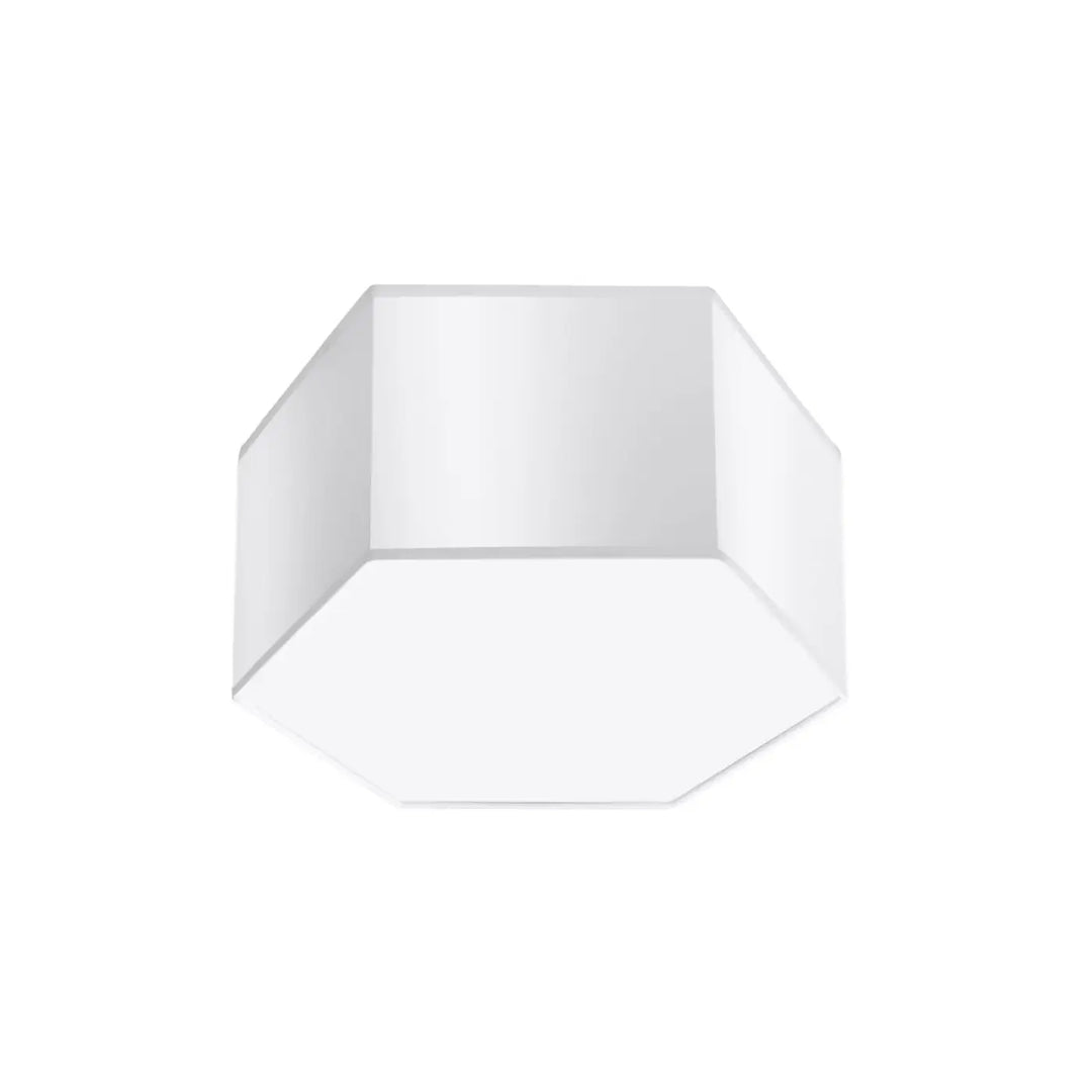 Luminaire plafonnier sunde 15 blanc avec design moderne et formes géométriques hexagonales en blanc