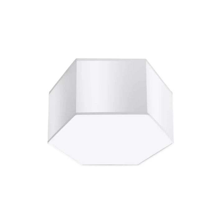 Luminaire plafonnier sunde 15 blanc avec design moderne et formes géométriques hexagonales en blanc