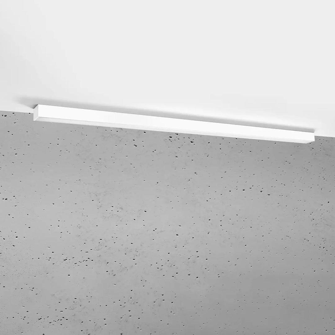 Luminaire plafonnier blanc rectangulaire de la collection pinne avec module led 3000k pour paramètres déclairage optimisés