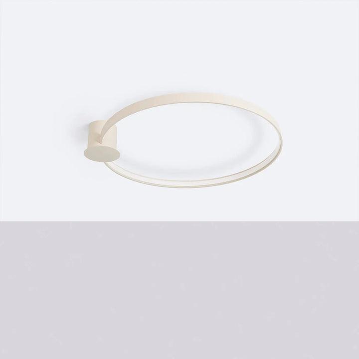 Luminaire plafonnier rio 78 3000k avec cadre aluminium allient élégance beige et diffuseur translucide anneaux led