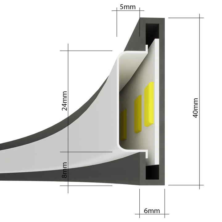 Luminaire plafonnier rio 78 3000k blanc avec modules led gris et blanc et design unique incluant trois lampes rio jaunes