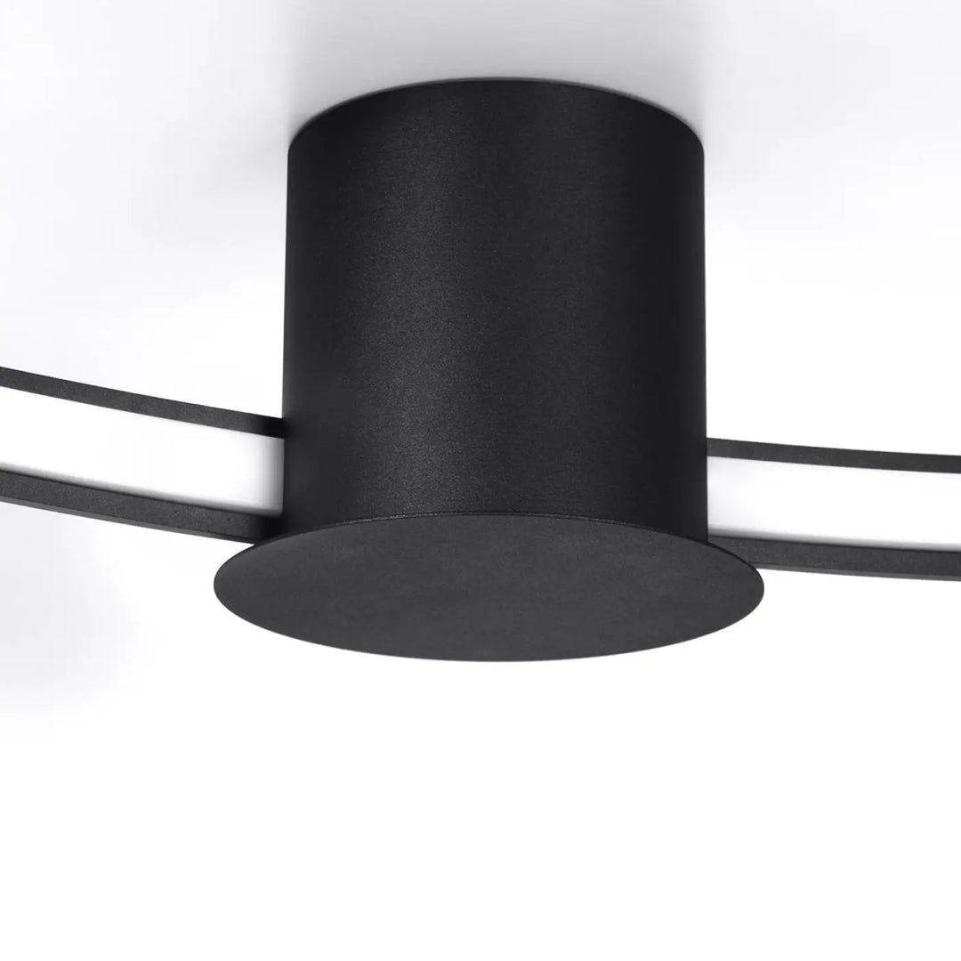 Luminaire plafonnier rio 78 3000k noir avec modules led design unique et finition mate minimaliste