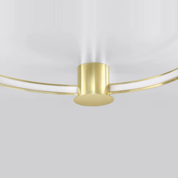 Luminaire plafonnier rio 78 3000k or poli avec modules led intégré design unique et libre cours à l illumination élégante