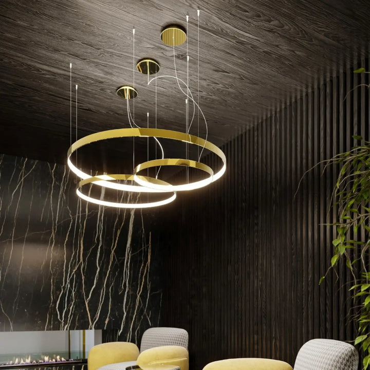Luminaire plafonnier rio 78 or poli avec modules led design unique offrant libre cours à l’élégance moderne