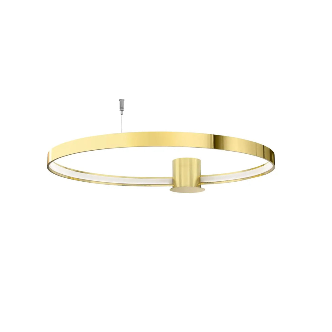 Luminaire plafonnier rio 78 3000k or poli avec modules led design unique et esthétique minimaliste libre cours