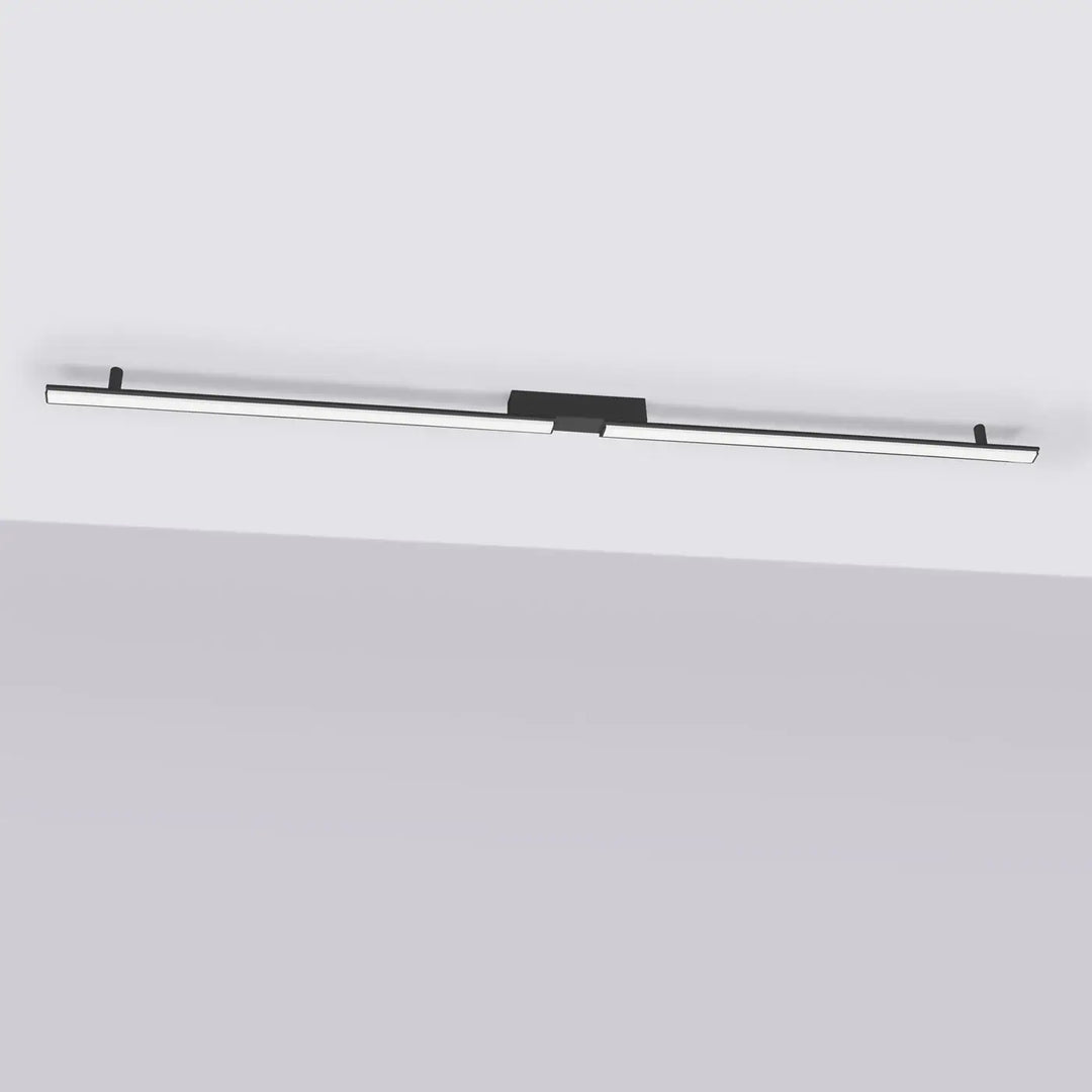 Luminaire plafonnier lagom 3000k noir plafonniers linéaires en métal avec finition noire et lumière chaude disponible en trois longueurs