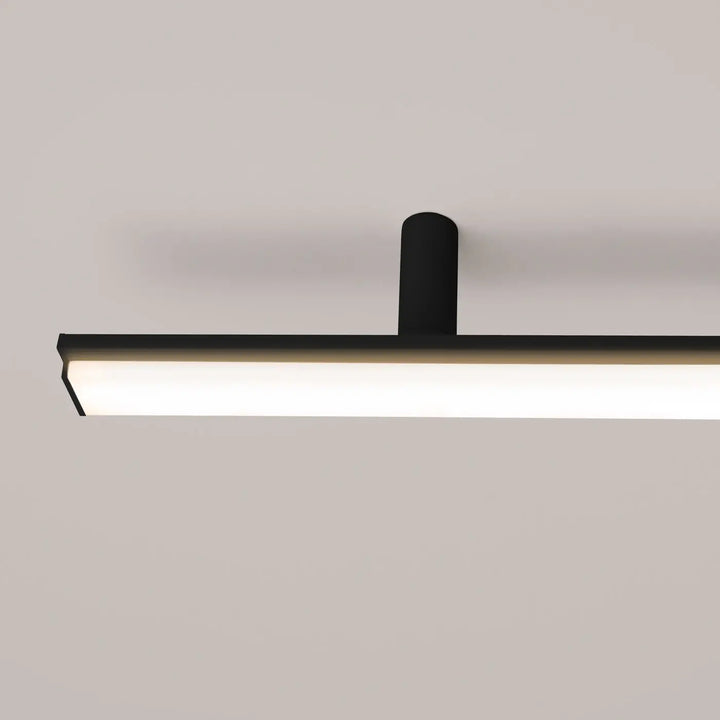 Luminaire plafonnier lagom 3000k noir avec design minimaliste, finition mate, lumière chaude, plafonniers linéaires trois longueurs