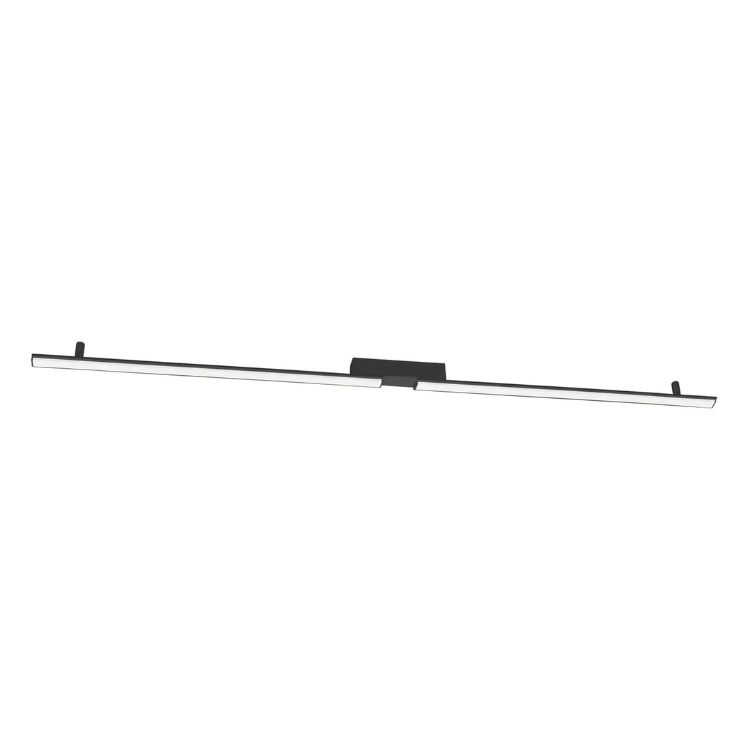 Plafonnier linéaire noir et blanc lagom 3000k avec lumière chaude disponible en trois longueurs minimaliste