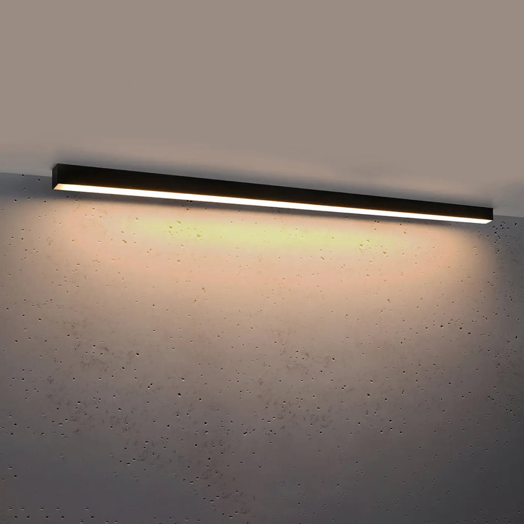 Luminaire plafonnier pinne 150 noir avec design moderne led et paramètres d’éclairage en différentes tailles