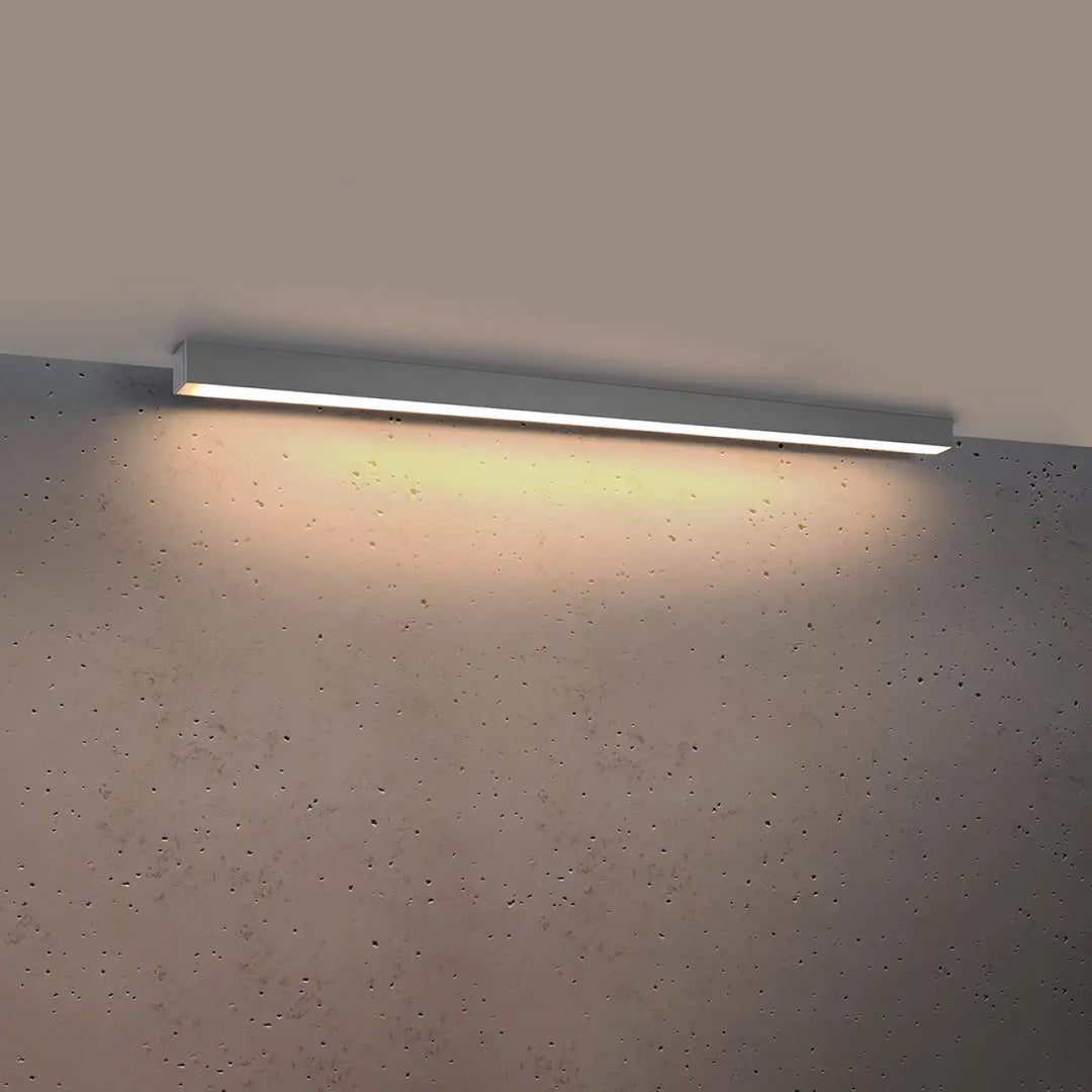 Luminaire plafonnier pinne 118 3000k gris avec module led moderne et paramètres d’éclairage intégrés collection pinne