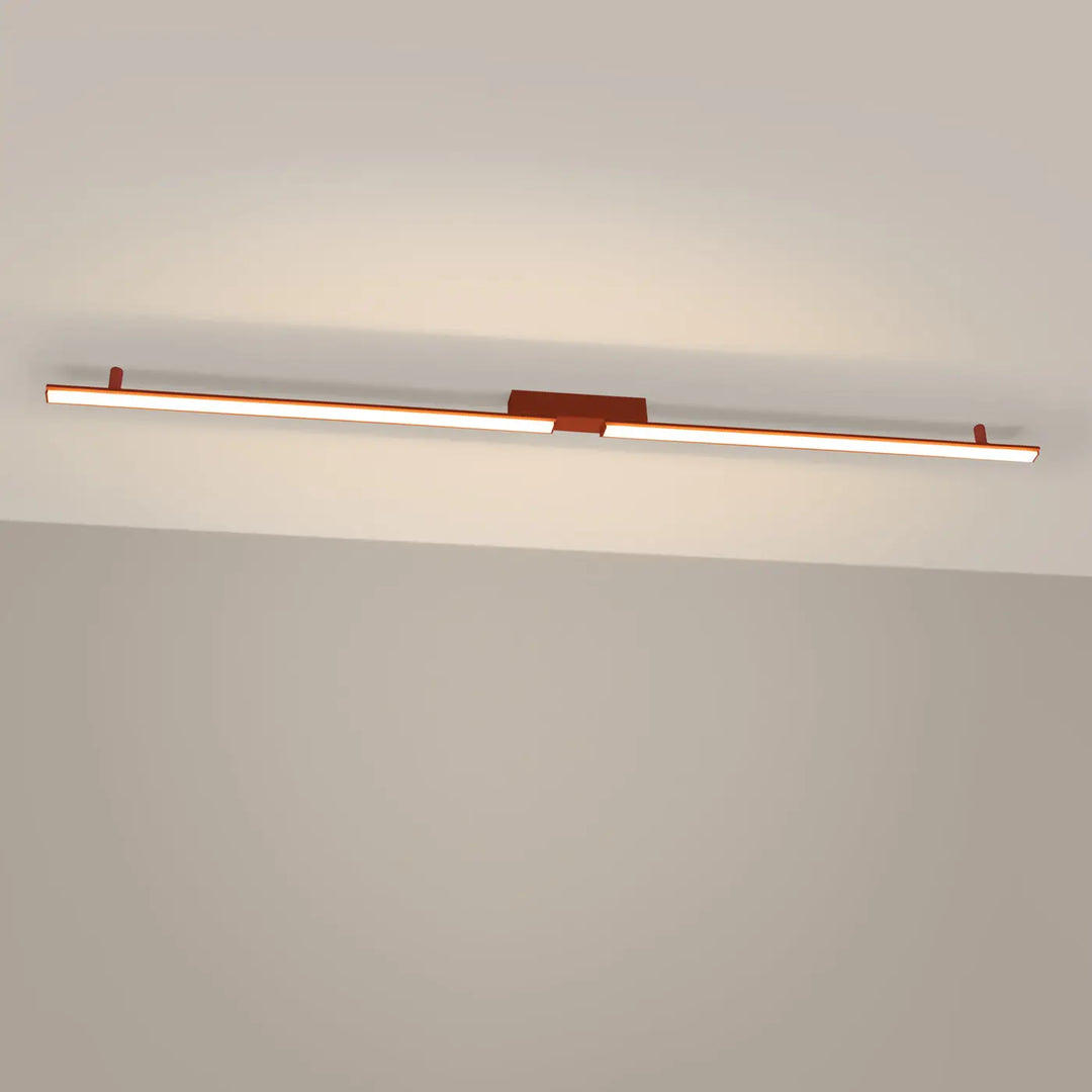Luminaire plafonnier lagom 3000k rouge ocre en copper avec design minimaliste et excellente finition collection lagom allie