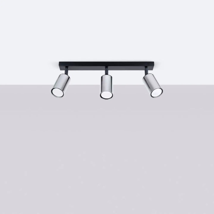 Luminaire plafonnier winx 3 noir chrome avec trois lampes modernes design winx allie pour éclairage intérieur