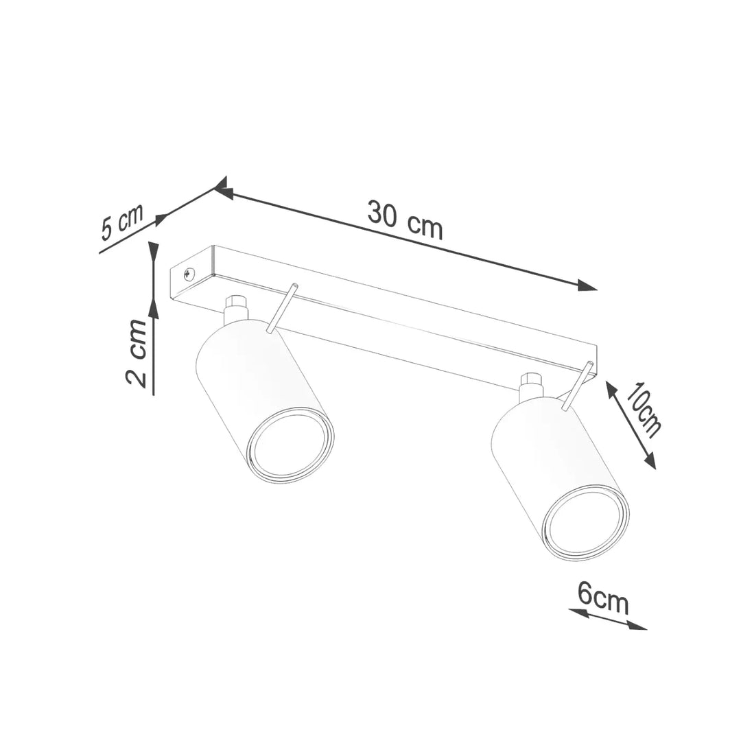 Luminaire plafonnier ring 2 rouge ochra avec lampe ring minimalisme moderne et éclairage flexible design cylindrique