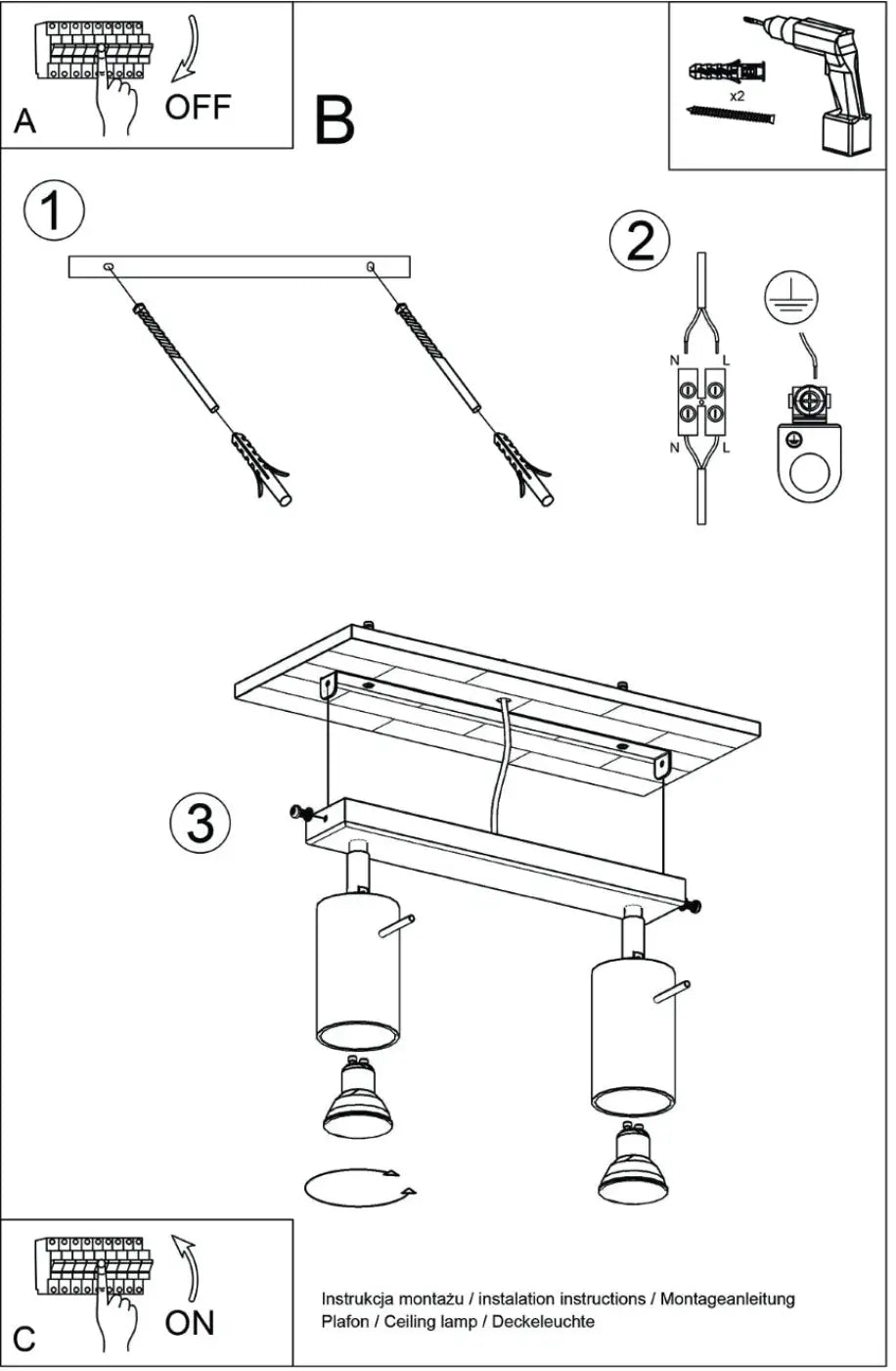 Luminaire plafonnier ring 2 rouge ochra avec deux cylindres suspendus pour éclairage flexible et minimalisme moderne