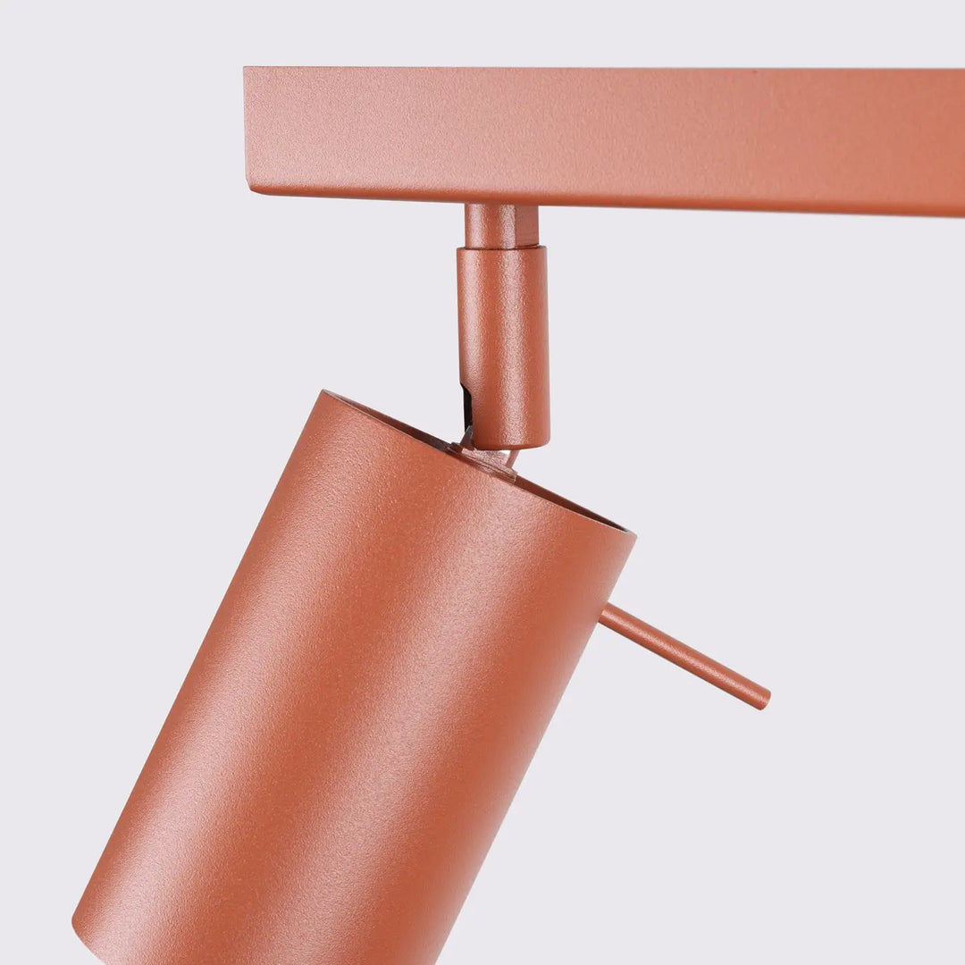 Lampe ring plafonnier cuivre avec finition métallique mate et bras ajustable pour un éclairage flexible minimalisme moderne