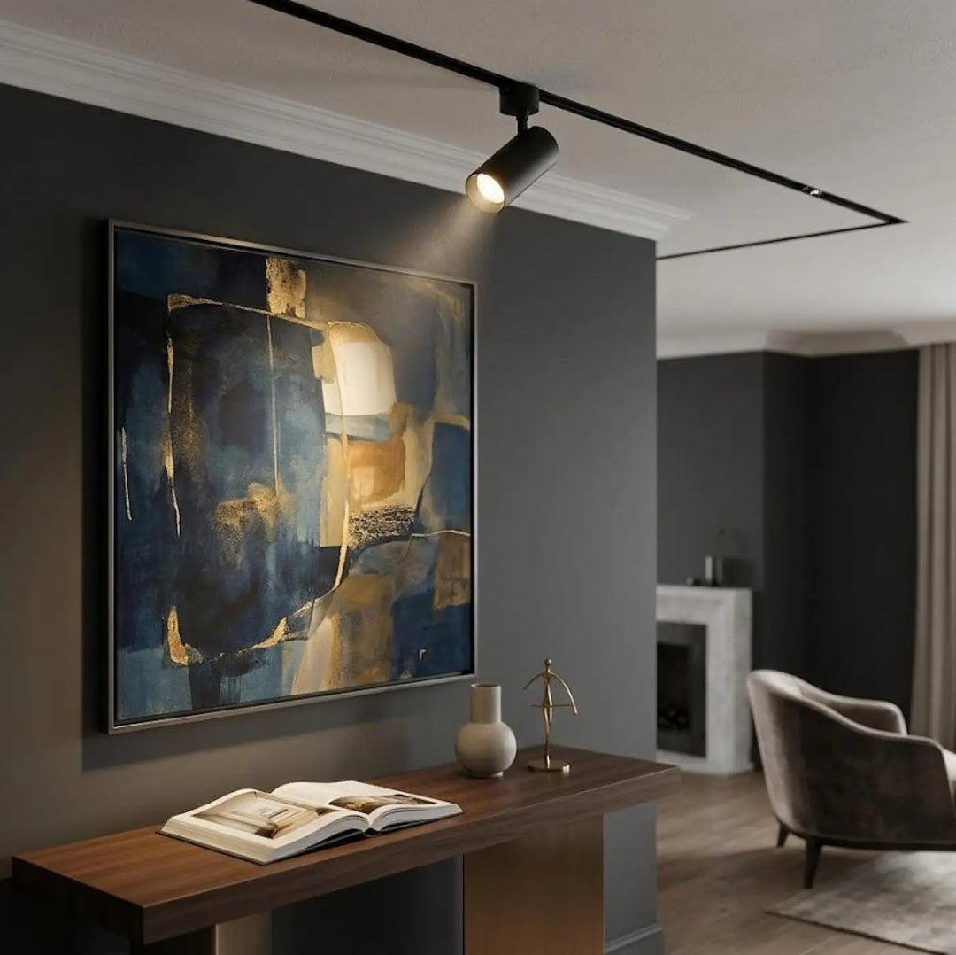 Luminaire plafonnier arena noir avec design moderne et éclairage orientable pour un plafonnier moderne élégant