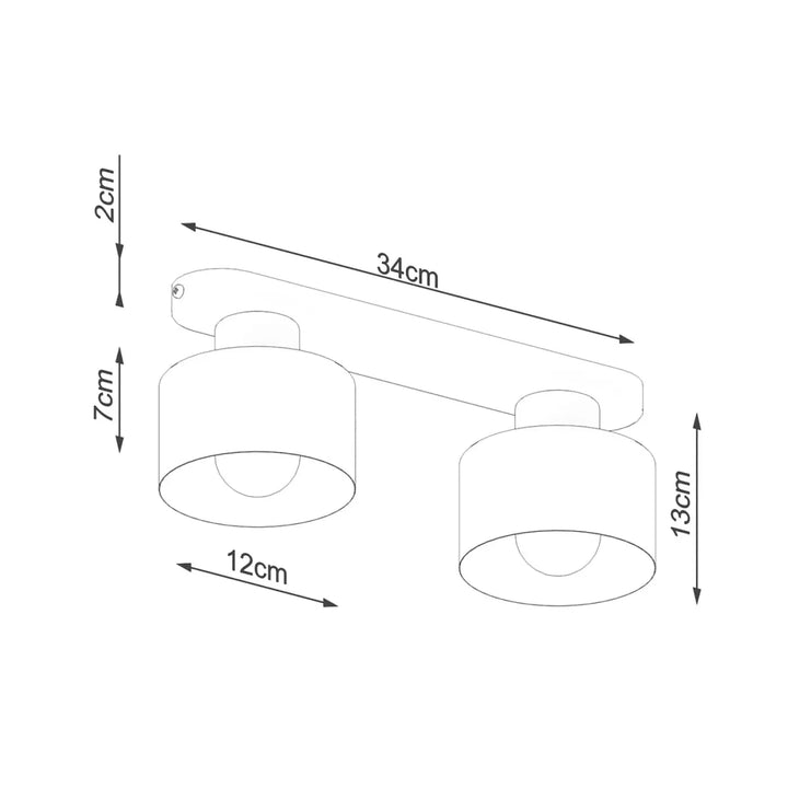 Luminaire plafonnier savar 2 noir avec deux abat-jour cylindriques moderne et minimaliste lampy z linii savar przyciągają uwagę jednocześnie emanują prostotą