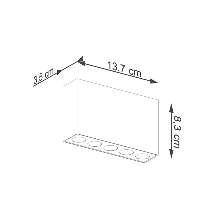 Luminaire plafonnier sole led noir rectangulaire avec quatre ouvertures circulaires design moderne combinaison parfaite