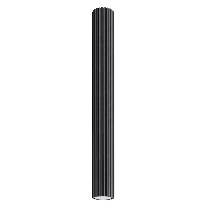 Luminaire plafonnier karbon 60 noir en métal avec design minimaliste et ampoules gu10 interchangeables noir ribbed