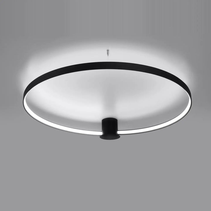 Luminaire plafonnier rio 110 noir avec modules led circulaire design unique anneau lumineux lampes rio