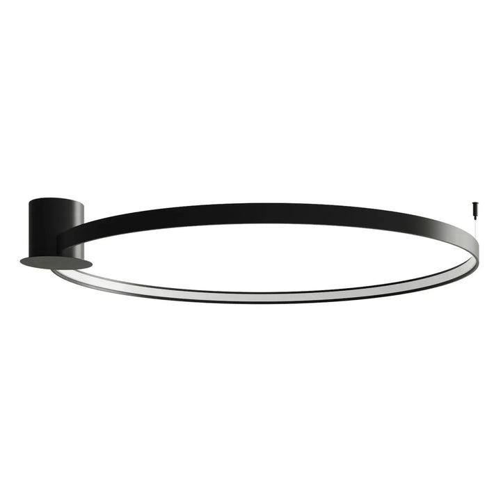 Luminaire plafonnier rio 110 noir avec anneau métallique design unique et modules led pour lampes rio modernes