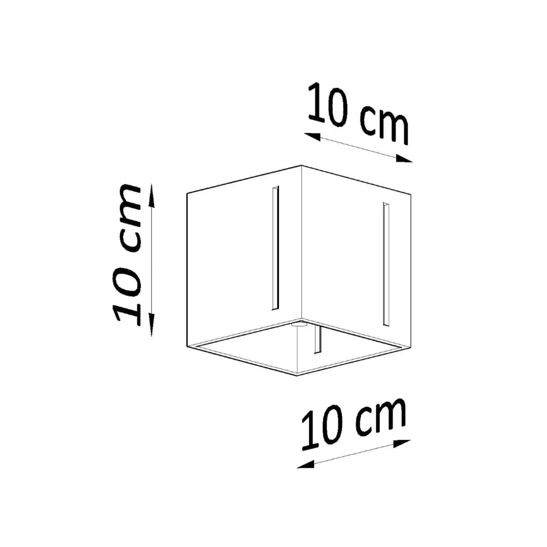Luminaire plafonnier pixar noir 10 cm cube led avec perforation linéaire pour un spectacle lumineux moderne