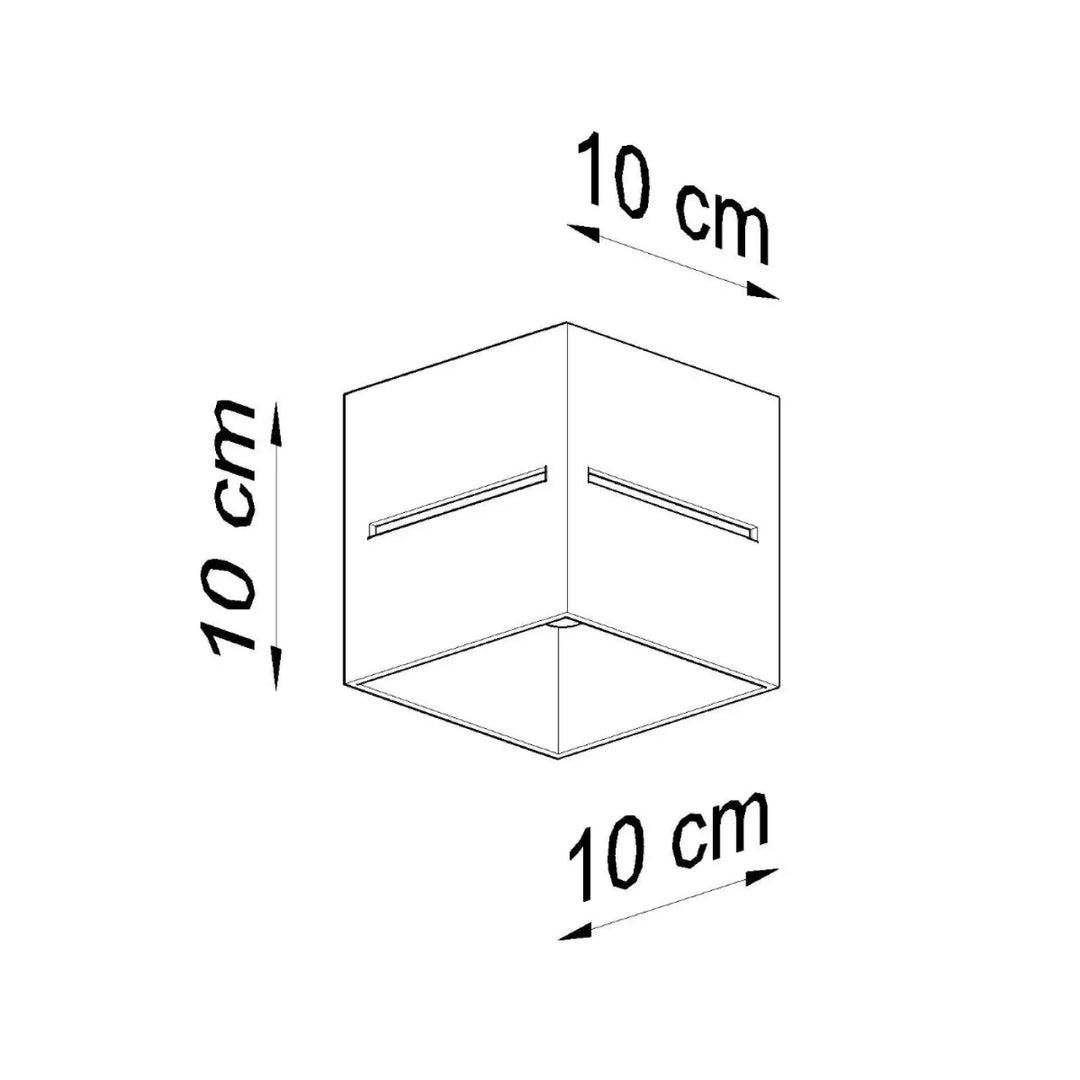 Boîte de rangement cubique 10 cm noir avec poignées horizontales pour plafonnier lobo dispersera un spectacle lumineux