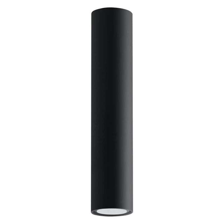 Plafonnier lagos noir cylindrique avec finition mate et lumière fonctionnelle led pour élégance moderne