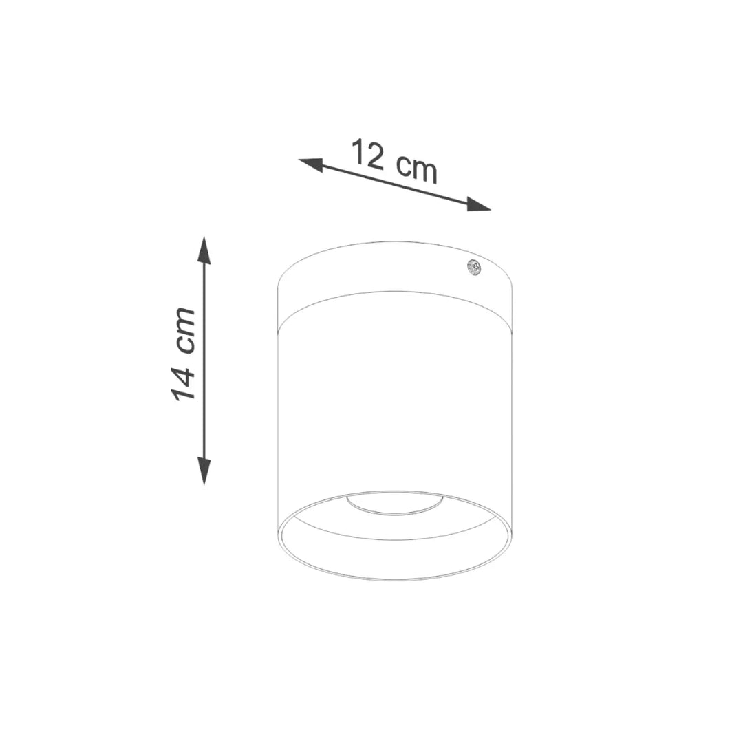 Luminaire plafonnier rif noir cylindrique en bois naturel de 12 cm de diamètre pour solutions d’éclairage modernes