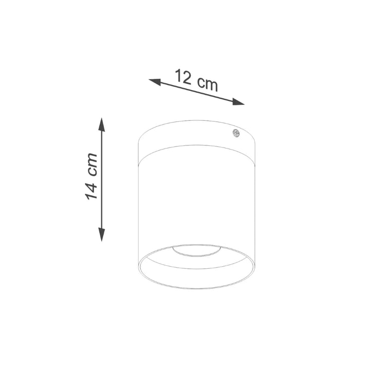 Luminaire plafonnier rif noir cylindrique en bois naturel de 12 cm de diamètre pour solutions d’éclairage modernes