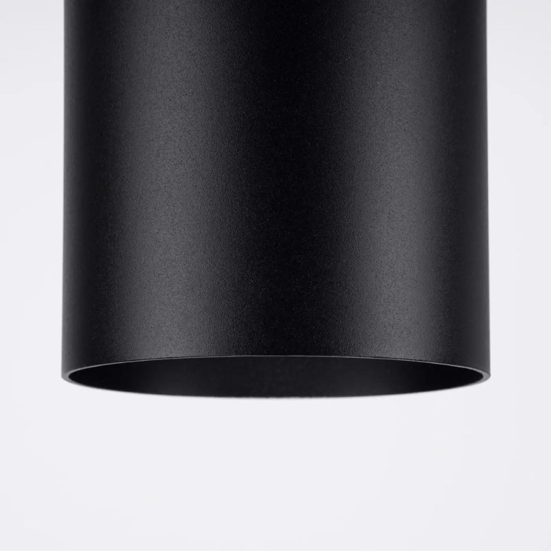 Luminaire plafonnier rif noir mat cylindrique en bois naturel élégant pour solutions déclairage modernes