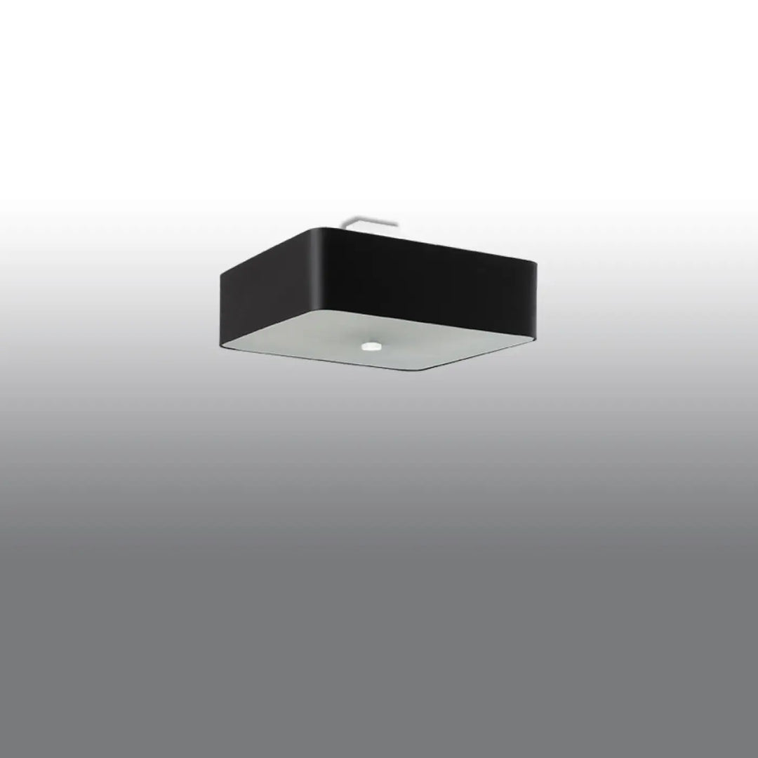 Luminaire plafonnier lokko 45 noir avec forme contrastante définissent et contour distinct pour éclairage moderne