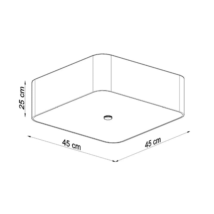 Luminaire plafonnier lampe lokko noir avec forme contrastante définissent un contour distinct de 45 cm sur 25 cm