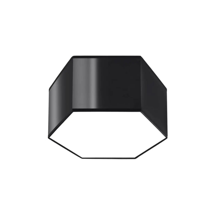 Luminaire plafonnier sunde 15 noir avec formes géométriques hexagonales et finition mate moderne