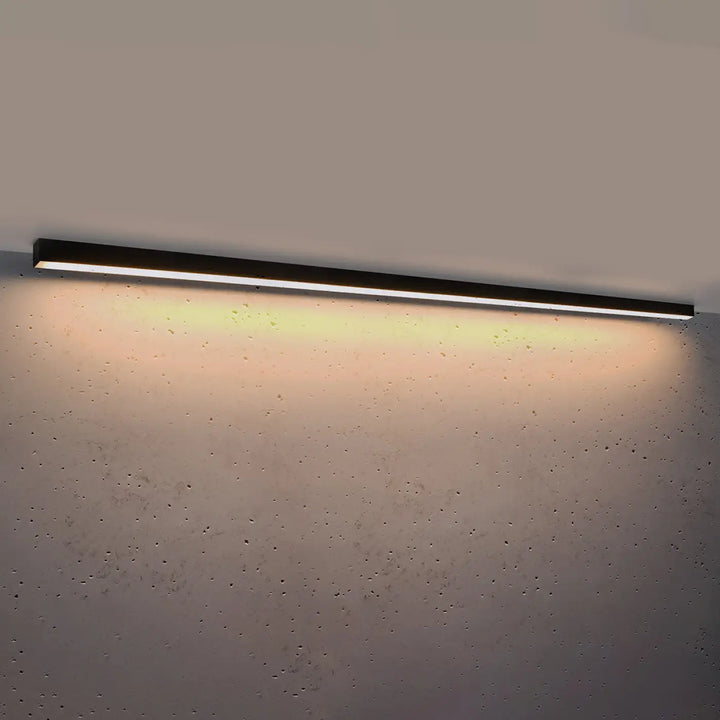 Luminaire plafonnier pinne 200 noir led rectangulaire émettant une lumière blanche chaude pour bureau à domicile collection pinne paramètres déclairage