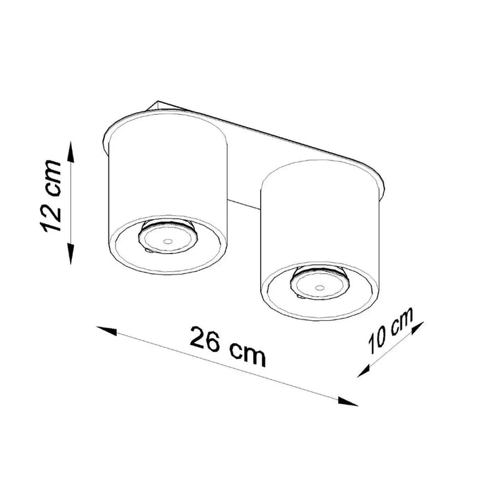 Plafonnier orbis 2 noir double cylindre avec finition métallique moderne et design minimaliste bois naturel