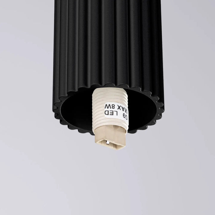 Luminaire plafonnier halo noir cylindre led noir avec base beige et inscription 60w max 8w led pour bureau décorative