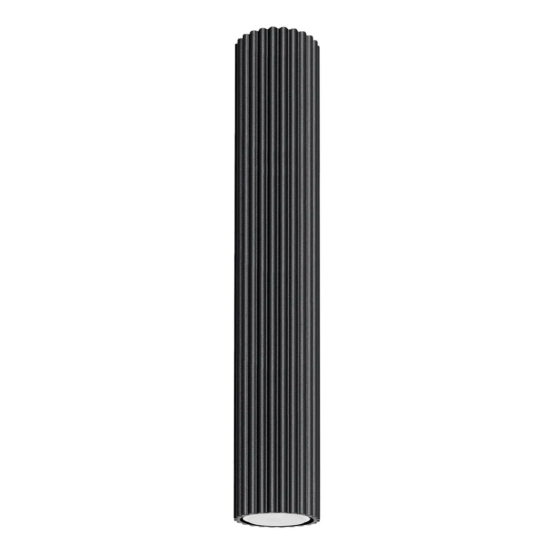 Plafonnier karbon noir cylindrique en métal avec design minimaliste et ampoules gu10 interchangeables